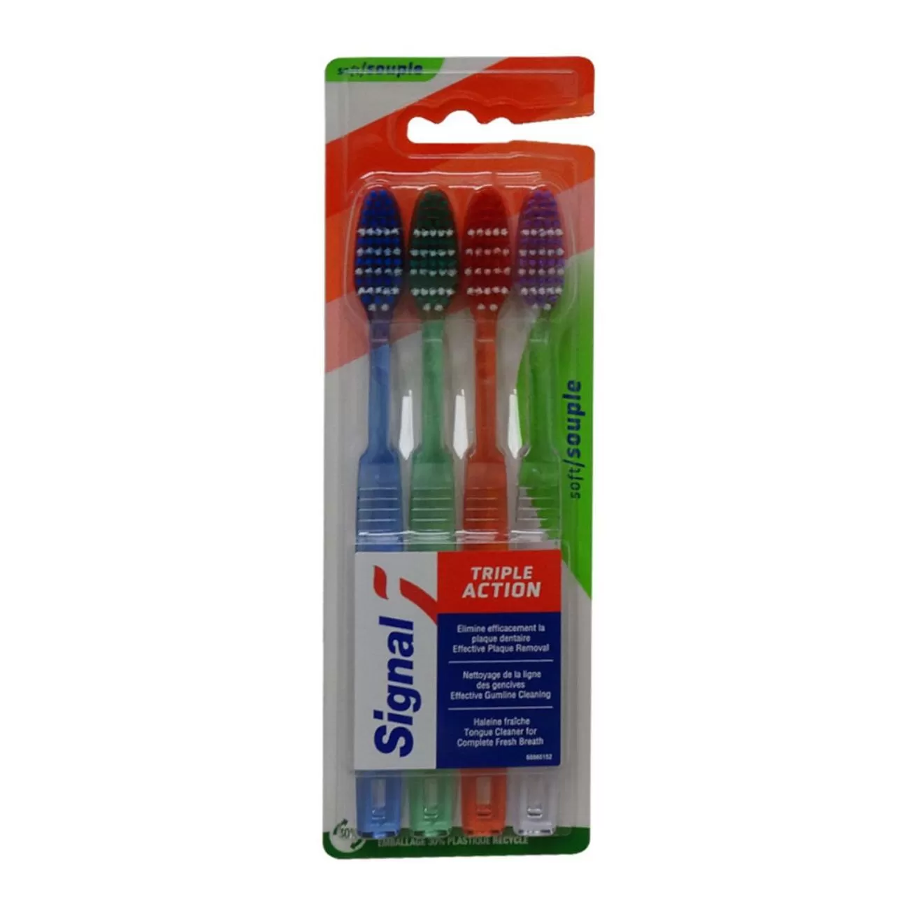 SIGNAL TRIPLE ACTION CEPILLO DE DIENTES PACK 4UN