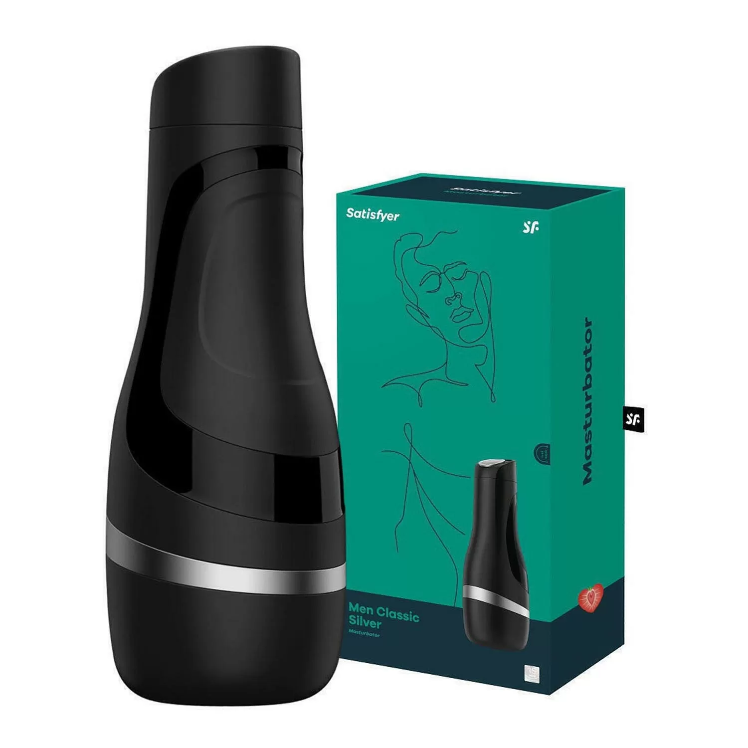 SATISFYER MEN MASTURBADOR CLASICO PLATEADO 1UN