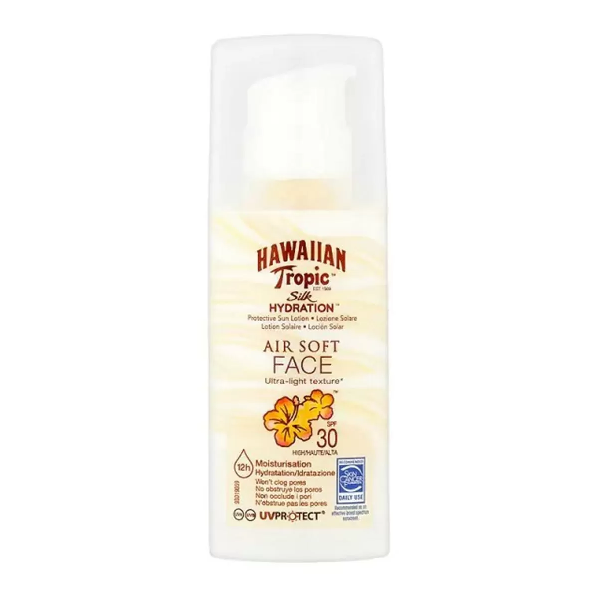 HAWAIIAN TROPIC SILK HYDRATION AIR SOFT FACE SPF30 SUN LOTION 50ML