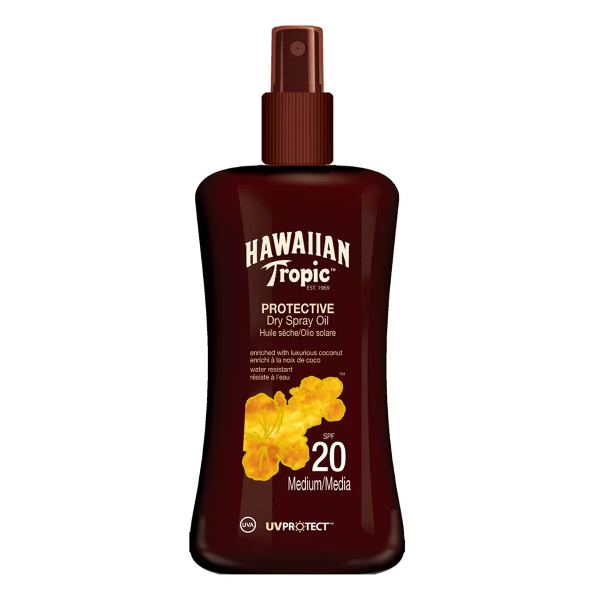 HAWAIIAN TROPIC PROTECTIVE DRY SPRAY OIL SPF20 MEDIUM 200ML VAPORIZADOR