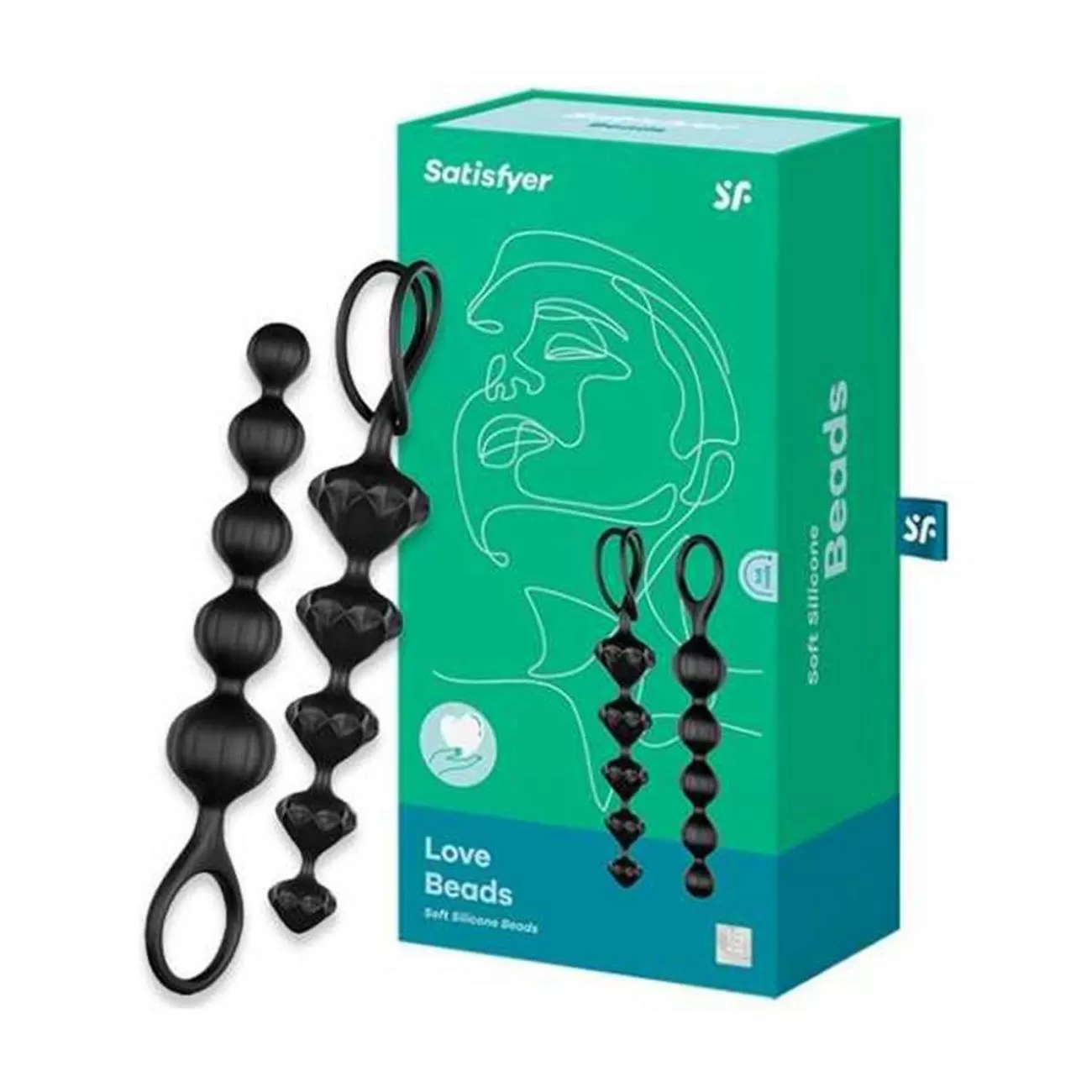 SATISFYER LOVE BEADS BOLAS ANALES NEGRO NEGRO 1UN
