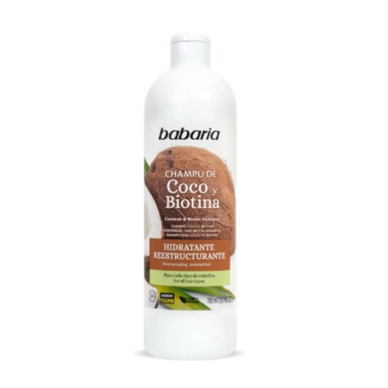 BABARIA BIOTINA Y COCO CHAMPU HIDRATANTE COCO Y BIOTINA 700ML