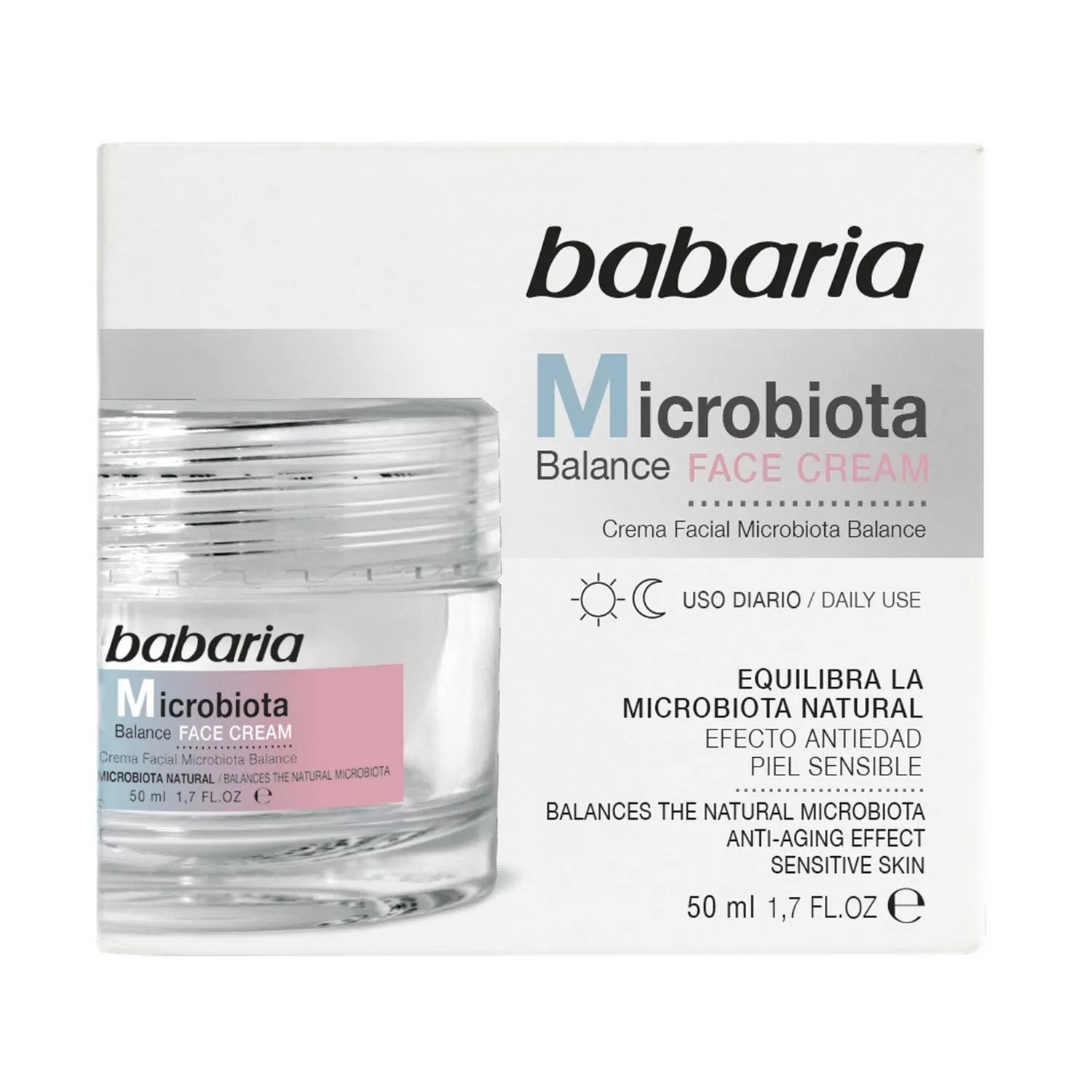 BABARIA MICROBIOTA BALANCE CREMA FACIAL USO DIARIO PIEL SENSIBLE 50ML