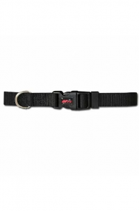 COLLAR NYLON BASICO NEGRO 20-30x1cm