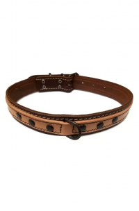 COLLAR CUERO DOBLE 25X550 NAT/MARRON