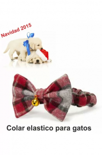 COLLAR ELASTICO MASCOTA Palomita Navidad Perros y gatos.