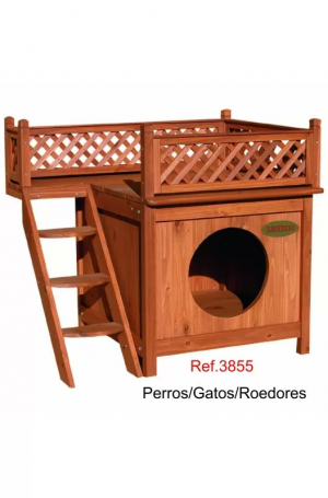 CASETA MADERA PERRO/GATO/ROEDORES 73x58x65