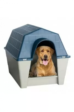 CASETA PERRO ROYALE GRANDE FIBRA 97x77x73cm. Color Azul.