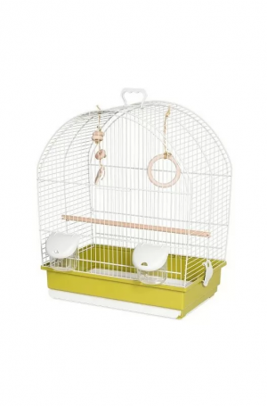 JAULA PAJARO 642 ECO CREMA OLIVA 41x25,5x48cm