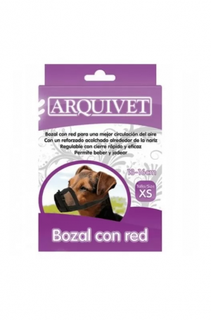 BOZAL NYLON CON RED Ajustable Talla XS Terrier. Arquivet