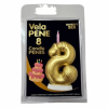 Imagen de DIABLO PICANTE - VELA PENE EN FORMA DE NÚMERO 8 COLOR DORADO
