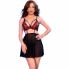 Imagen de CR 4869 BABYDOLL NEGRO/ROJO M