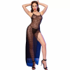 Imagen de CR 4707 BABYDOLL LARGO & TANGA NEGRO XL