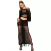 Imagen de CHILIROSE - CR 4666 TOP & FALDA NEGRO S/M