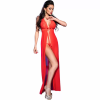 Imagen de CR 3275 BABYDOLL LARGO & TANGA ROJO S/M