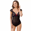 Imagen de LIVCO CORSETTI FASHION - EVELYN LC 20243 BODY CON ADORNOS DE ENCAJE Y TRANPARENCIAS NEGRO L/XL