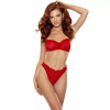 Imagen de PASSION - CATILLA SET TANGA + TOP ROJO L/XL