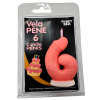 Imagen de DIABLO PICANTE - VELA PENE EN FORMA DE NÚMERO 6 COLOR ROSA