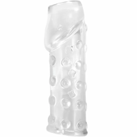 Imagen de FUNDA PARA PENE APRETADA Y VOLUMINIZADORA TRANSPARENTE