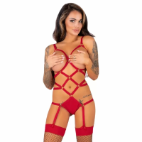 THIARA LC 20213 SET BODY + MEDIAS ROJA S/M