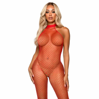 LEG AVENUE BODYSTOCKING CUELLO RACER TALLA UNICA - ROJO