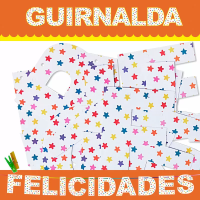 Imagen de GUIRNALDA FELICIDADES (CARTULINA 220gr)