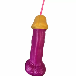 Imagen de DIABLO PICANTE VASO PENE PLÁSTICO FUCSIA