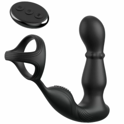 Imagen de ANAL FANTASY ELITE COLLECTION  ANILLO Y MASAJEADOR ANAL VIBRADOR CON CONTROL REMOTO