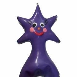 Imagen de CONDOMERIE  PRESERVATIVO DECORATIVO PINTADO A MANO ESTRELLA FELIZ
