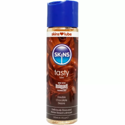 Imagen de SKINS  TASTY LUBRICANTE BASE DE AGUA DOBLE CHOCOLATE 130 ML