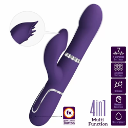 Imagen de ZALIN VIBRADOR RABBIT PERLAS 4 EN 1 MORADO