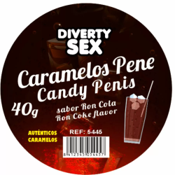 Imagen de DIABLO PICANTE  20 CARAMELOS PENE CON SABOR RON COLA