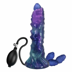 Imagen de POWER MONSTERS - DUSKWALKER SENTINEL DILDO HINCHABLE FANTASÍA TRICOLOR 23 CM Ø 5 CM