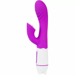 Imagen de HAPPY VIBRADOR & ESTIMULADOR CON LENGUA RECARGABLE VIOLETA