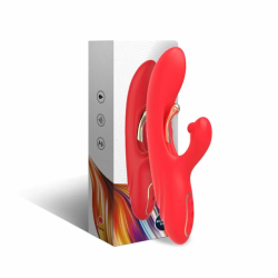 Imagen de ARMONY - VIBRADOR ESTIMULADOR PUNTO G Y CLÍTORIS CON LENGUA OSCILANTE ROJO