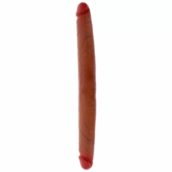 Imagen de GET REAL - DILDO DOBLE DONG DE SILICONA CARAMELO 40 CM