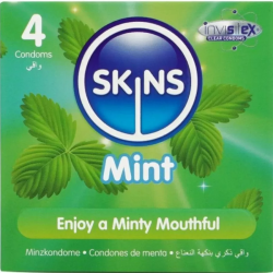 Imagen de SKINS  PRESERVATIVOS PREMIUM SABOR MENTA PACK 4