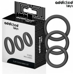 Imagen de ADDICTED TOYS  SET DE ANILLOS SILICONA PLANOS
