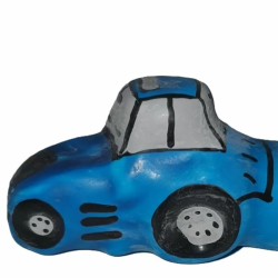Imagen de CONDOMERIE  PRESERVATIVO DECORATIVO PINTADO A MANO TRACTOR AZUL XL