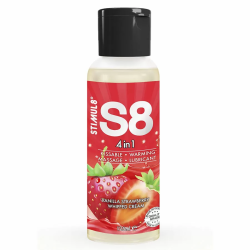 Imagen de STIMUL8  S8 4 EN 1 LUBRICANTE POSTRE FRESA 125 ML