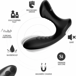 Imagen de STORM VIBRADOR ANAL PROSTATA & PLUG CONTROL REMOTO NEGRO