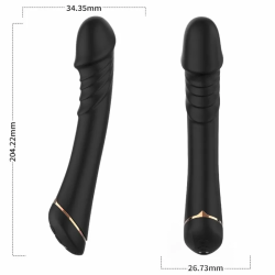 Imagen de DILDO VIBRADOR SILICONA NEGRO