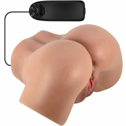 Imagen de CRAZY BULL  HAILEY TRASERO VIBRADOR CON VAGINA Y ANO REALÍSTICO MULATO CONTROL REMOTO