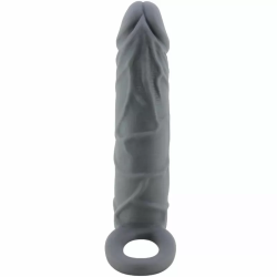 Imagen de PRETTY LOVE  FUNDA DE PENE DE PIEL REALÍSTICA GRIS OSCURO