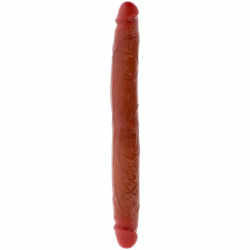Imagen de GET REAL - DILDO DOBLE DONG DE SILICONA CARAMELO 35 CM
