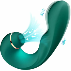 Imagen de VIBRADOR & SUCCIONADOR FLEXIBLE VERDE