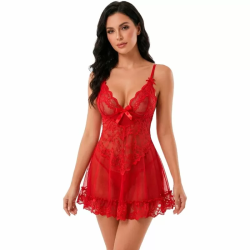 Imagen de LIVCO CORSETTI FASHION - NUIT SET CAMISETA + PANTY ROJO 2028 S/M