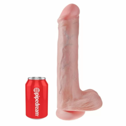 Imagen de KING COCK - DILDO REALISTA CON TESTÍCULOS Y VENTOSA 38 CM COLOR NATURAL