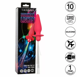 Imagen de CALEXOTICS SOUTHERN LIGHTS LIGHT UP PLUG ANAL CON LUCES 10 VIBRACIONES SILICONA ROSA