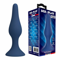 Imagen de MR PLAY - PLUG ANAL CÓNICO SILICONA AZUL XL